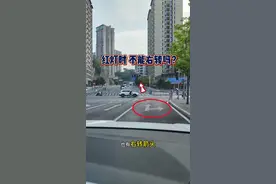 红路灯路口，圆形红灯时不能右转？ #每天一个用车知识 #红绿灯视频封面