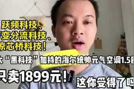 三大“黑科技”加持的海尔统帅元气空调1.5匹，只卖1899元视频封面