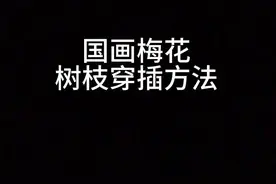 国画梅花树枝穿插方法 这次视频录的是比较简单的一组树枝穿插范例，主要还是讲一些原理，希望对大家有帮助#国画花鸟 #原创作品 #花鸟 #跟我一起学画画 #绘画教学