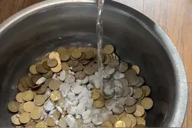 洗硬币教程，全是铜锈到闪闪发光，惊不惊喜，意不意外 #一顿操作猛如虎 #硬币视频封面