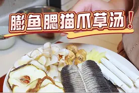 家里有孩子的这个汤可以煲起来，宝妈必备啊，大朋友身上有粒粒也很适合哦，膨鱼鳃猫爪草雪梨汤，喝起来是非常鲜甜的～#广东汤水 #膨鱼鳃