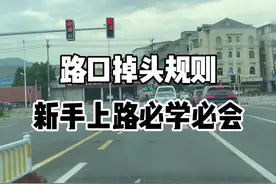 路口掉头规则，新手上路必学必会！#新手上路 #带你懂车 #每天一个用车知识 #汽车知识 #驾驶技巧 @抖音汽车