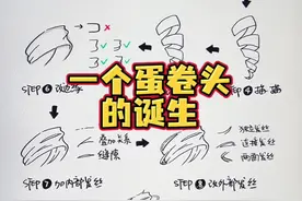 一个蛋卷头的诞生！ #画画 #零基础学画画 #绘画教程 #头发画法 #procreate