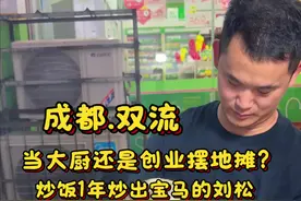 做厨师的兄弟们，你们选择做酒店大厨还是摆地摊？听这个97年的勤劳四川小伙儿，说自己炒饭一年炒出宝马，我都想摆地摊炒饭了！果然积极上进的人从来都不缺舞台！视频封面