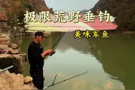 北盘江荒野洞穴垂钓庇护所大门基础完工，没想到军鱼这样做这么好吃。#原来钓鱼才是抖音运动顶流 #早春钓鱼少不了我 #水无影#蓝鲫青春版 #钓鱼人就是这么疯狂