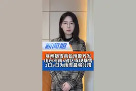 寒潮、暴雪、大雾三大黄色预警齐发！山东河南6省区或现暴雪，其中山东情况尤为复杂……哪些地方雨雪最大？何时为最强时段？#我国部分地区或出现大到暴雪 #寒潮 #广电V光 #新闻姐@抖音短视频视频封面