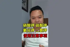 钾肥 种地常用的四大钾肥，硝酸钾、硫酸钾、氯化钾、磷酸二氢钾，它们何时能用，何时不能用，非常有讲究 #钾肥的功效和作用 #肥料新知识 #肥料视频封面