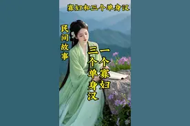 漂亮寡妇给三个单身汉提出三个条件，谁先完成嫁给谁#民间故事#正能量