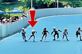 绝不言弃！7岁女孩起跑摔倒，奋起直追，逆风翻盘拿下小组第一，用实力诠释体育精神 #体育精神视频封面