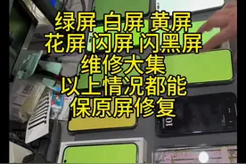 苹果绿屏 白屏 黄屏 花屏 闪屏 闪黑屏以上故障换屏你就亏大了，原来都可以修复#手机进水 #苹果手机 #避坑指南视频封面