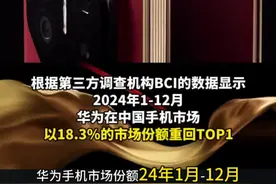 华为手机份额重回国内第一！猛猛猛！ #华为 #华为手机视频封面