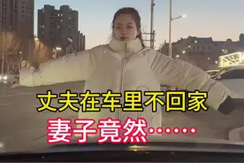 年底了压力大，下班在车里坐会，没想到媳妇来了……#夫妻#夫妻日常视频封面