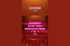 小曾演唱的《军中绿花》#音乐分享 #军中绿花 #军歌嘹亮 #百听不厌 #完整版视频封面