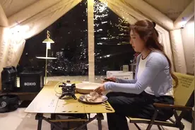 自驾深山老林豪华大帐篷精致露营生活，体验山林的静谧#助眠视频封面