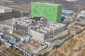 航拍郑州中心医院高新区院区 #施工现场实拍