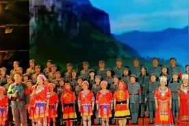 航天新生迎新晚会，航天风华合唱团演出，红军歌，〈告别〉