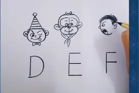 #简笔画 英文字母画头像，我也来试试视频封面