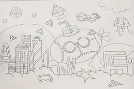 #一二年级 #科幻画作品4开纸 感觉可以做副业了🫣视频封面