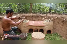 荒野大师为小狗修狗洞，保护狗妈妈和小狗，配置高端绿化！视频封面