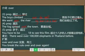 over 含义太丰富了，穿过，遍及，反复，多于，结束，辨析清楚
