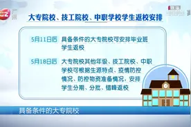 基础教育阶段、大专院校、技工院校、中职学校，学生返校安排如下