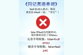 零基础记单词-fault 缺点；错误