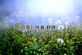 散文诗欣赏舒婷《回答》朦胧派诗人空灵而婉约，情感含蓄而真诚视频封面