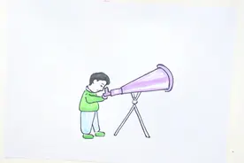 小孩用天文眼镜怎么画视频封面