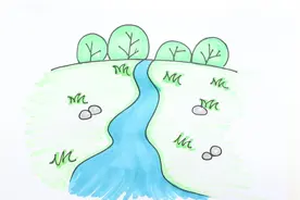 草地小河简笔画怎么画视频封面