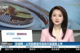 乐视网：公司股票退市后将不能重新上市视频封面