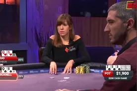 德州扑克：世界排名第一的女选手面对这个牌面也没办法视频封面