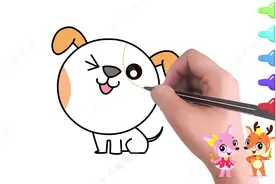 小狗简笔画，简单好看易学的亲子早教绘画画，卡通动物简单绘视频封面