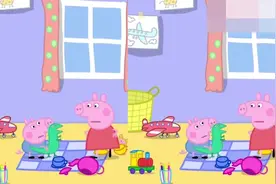 佩奇和乔治他们们的房间有分隔线！-