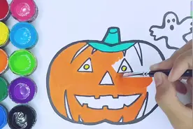 儿童绘画游戏：如何画和染女鬼南瓜视频封面