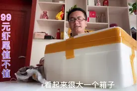 99元网购龙虾尾，箱子很大，网友看看里面的东西值不值？视频封面