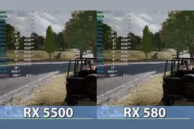 RX 5500 vs RX 580（8G 2304SP） 显卡性能测试对比视频封面