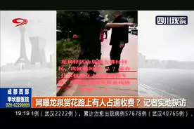 成都：网曝！龙泉赏花路上有人占道收费？记者实地探访视频封面