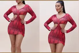 国外网购卖家模特秀 看看和冒宝有什么不同？迷你红色短裙视频封面