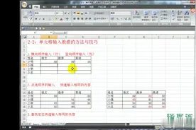 Excel2007表格制作零基础视频教程：第5讲，单元格输入数据
