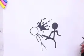 火柴人怎么画打架教程