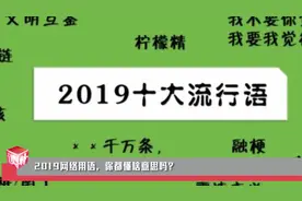 2019网络用语，你都懂啥意思吗？