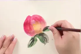 国画寿桃画法视频封面