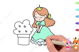 幼儿早教绘画教程，学画聪明可爱的小公主，漂亮卡通人像简单画视频封面