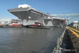 【创趣闻】福特级二号舰 肯尼迪号航母下水过程，高强度拐弯测试视频封面