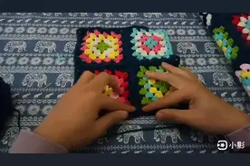 钩针拼花四叶草祖母方格毯，附有不需要断线的拼接教程7视频封面