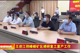 王进江到峰峰矿区调研复工复产工作视频封面