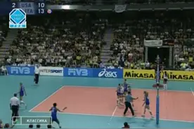 2002年女排世锦赛决赛，美国vs意大利 决胜局