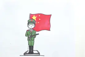 解放军站岗简笔画视频封面