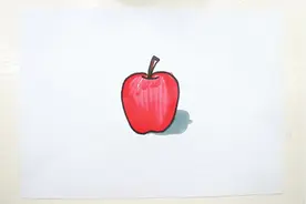 怎么画立体苹果