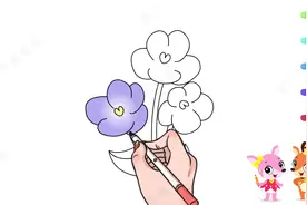 亲子育儿简笔画，教宝宝画一朵好看的花朵并涂色，宝宝轻松学画画视频封面